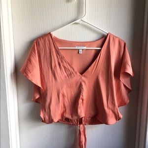 Express Coral Crop Top